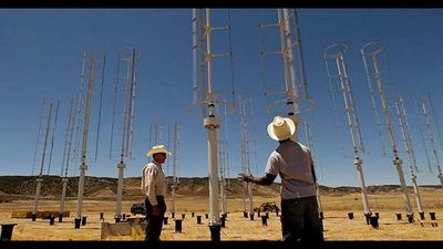 In 2010, Caltech used fish-school patterns to arrange 6 wind turbines. One year later, tests showed the design could deliver 10 times more power per unit of land