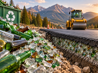 Nearly 300 tonnes of unwanted glass were headed for the landfill. Idaho used them to build a highway instead and solved a local landfill crisis