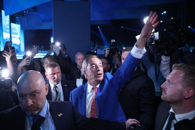 Farage’s Reform UK conference speech delayed as ‘counter terror cops won’t let him on stage’