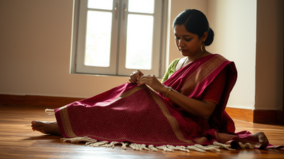 Kasuti Embroidery From Karnataka Is Counted Thread by Thread and Leaves No Knots on the Back