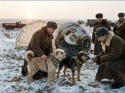 In 1951, two female stray dogs named Dezik and Tsygan became the first mammals to successfully cross the border of space and return alive