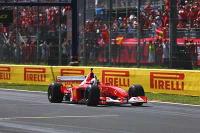 WATCH: Sebastian Vettel pays emotional Michael Schumacher tribute in Ferrari F2002 - "I felt him a lot today"