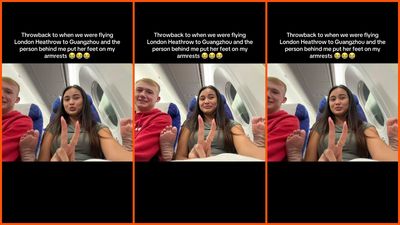 Woman was flying from London to Guangzhou. All of a sudden, a stranger’s feet crept onto her armrests: ‘Would’ve tickled so fast’