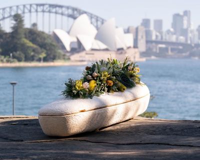 Woman laid to rest in coffin made from mushrooms in Australian first