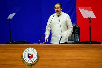 A Philippine lawmaker charged with corruption in flood control projects