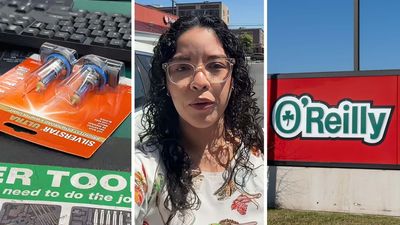 Woman Goes To O’Reilly’s To Switch Lights On Nissan. Then She Realizes She's Made A Big Mistake