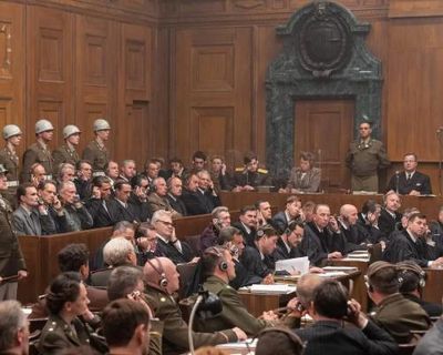 In the Shadows of Nuremberg review – trial-adjacent thriller aims to be Russian answer to Saving Private Ryan
