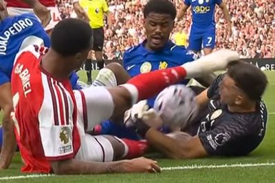 Arsenal get new Gabriel red card verdict after kick to Emi Martinez's head