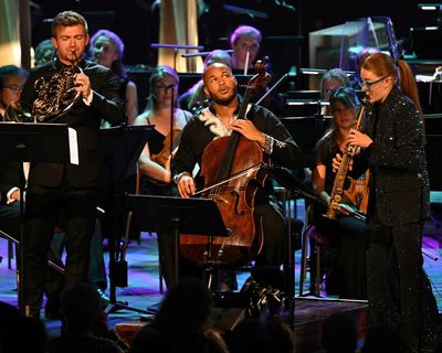 BBCSO/Oramo/Gillam/Kanneh-Mason/Goldscheider review – Simcock’s triple concerto bursts with musical interest