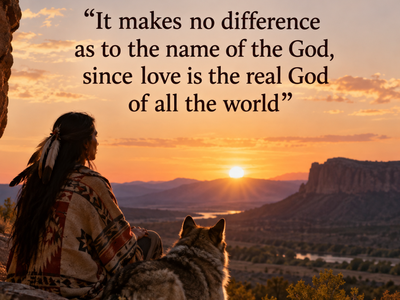 Apache proverb of the day: 'It makes no difference as to the name of the God, since love is the real God of all the world'