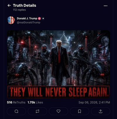 Trump unleashes nightmare fuel AI army