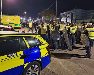 Police used batons and pepper spray on far-right protesters in Portsmouth unrest