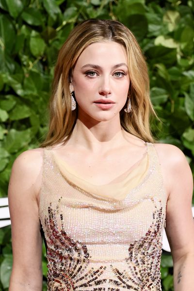 Lili Reinhart Wears a 2000s Caché Dupe of Kate Hudson's Iconic Yellow Gown