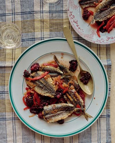 José Pizarro’s recipe for grilled sardines with blackberry escabeche
