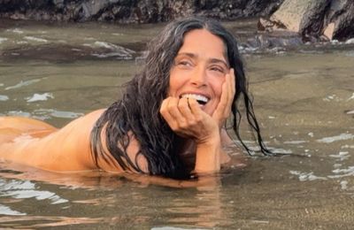 Salma Hayek celebrates 60th birthday by going skinny dipping
