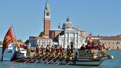 Venice’s historic Regata Storica fills Grand Canal with colourful boats