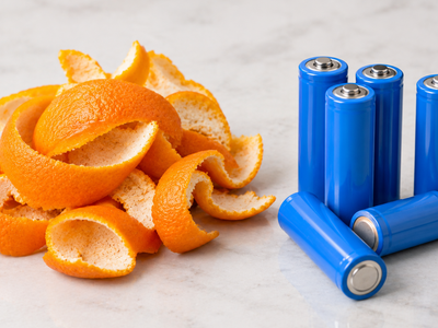 In 2020, NTU used orange peel to recycle spent lithium-ion batteries; the process recovered about 90% of cobalt, lithium, nickel, and manganese from old cells