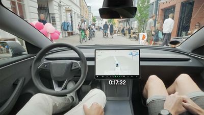 Watch Tesla FSD Navigate Denmark's Tightest, Toughest Street