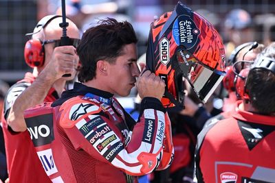 What is behind Marquez's shoulder recovery photo?