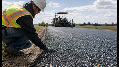In 2025, Nebraska put two million plastic bags into a 4,000-foot road; it became the state’s first recycled-plastic road
