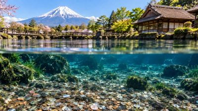 Oshino Hakkai Coin-Tossing Problem: 50,000 coins threaten clear springs; village adds donation box