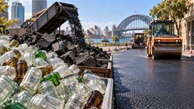 In 2023, Australia's Sydney put 120,000 glass jars and 200 tonnes of old asphalt on Clarence Street. 1 year later, its program recycled 670,000 glass jars into asphalt across the city