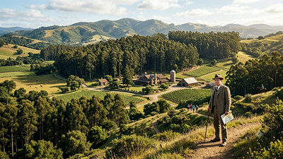 Jack London bought 1,400 acres and planted eucalyptus trees; now a state park