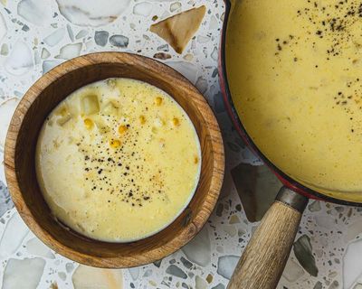 Don’t bin those spent corn cobs! Turn them into a delicious chowder instead – recipe