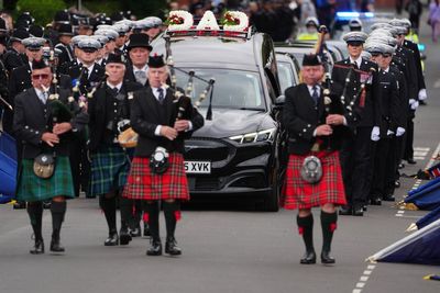 Hundreds of police officers line streets for funeral of colleague killed in A66 crash