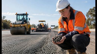 In 2021, Victoria used 2,100 tons of recycled road base to rebuild the Hume Freeway. 5 years later, its 850-metre stretch had turned waste into a longer-lasting road too
