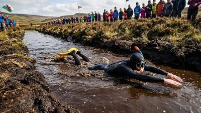 Wales’ 41-year bog snorkelling tradition: Why competitors race through a mud-filled peat bog