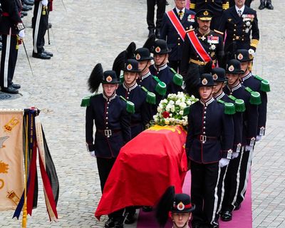 Tens of thousands line the streets as Norway bids farewell to King Harald V