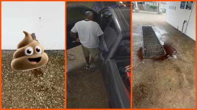 Man unleashes a Super Saiyan poop explosion inside a car wash. Then he leaves it like that and flees: ‘How does it just shoot out’