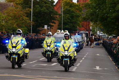 PC Matthew Blades' Badge Number Worn at Funeral as Every UK Force Sent a Final Salute