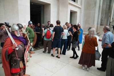 Bayeux Tapestry opens at the British Museum: Huge queues at London attraction as blockbuster show begins