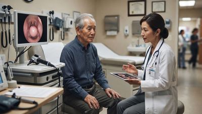 A Throat Cyst Blocking an 80-Year-Old Man's Swallowing Burst on Its Own, and His Symptoms Vanished