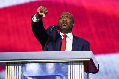 Tim Scott mocked for over-the-top Trump event speech: ‘An SNL cold open’