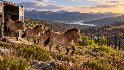 Spain releases wild horses into Iberian Highlands after 10,000 years to help prevent wildfires