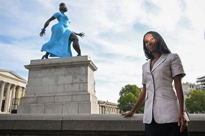 My London: Tschabalala Self as Lady in Blue is unveiled on Trafalgar Square Fourth Plinth