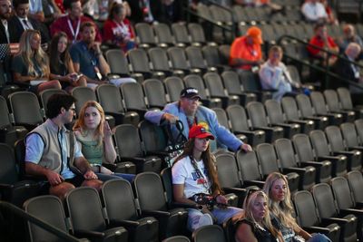 Empty seats and technical glitch mar ‘Trump-a-palooza’ and the president’s wild speech
