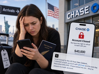 New Zealand woman opens bank account in US after migration. Banks locks here $40,000 dollar