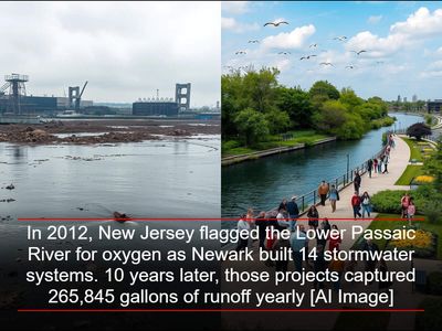 In 2012, New Jersey flagged the Lower Passaic River for oxygen as Newark built 14 stormwater systems. 10 years later, those projects captured 265,845 gallons of runoff yearly