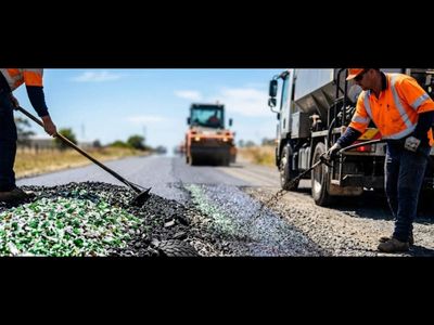 In the year to September 2023, one Australian city used 6,790 litres of waste engine oil to build roads; it became a coating for stone used in road seals