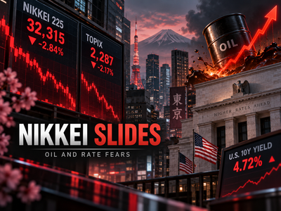 Global Market: Japan's Nikkei falls 3% as oil surge, US rate hike fears weigh