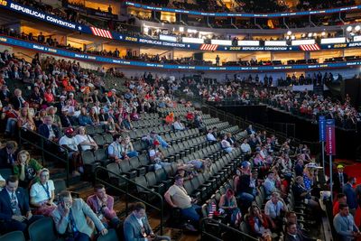 Trump blasts empty seats at Republican convention as ‘fake news’
