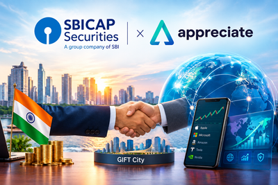 SBICAP Securities partners with Appreciate for global market access via India INX GA, NSEIXGA