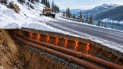 Geothermal Road Experiment Endures: Oregon test kept US 97 snow-free; corrosion forced PEX rebuild