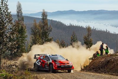 WRC Chile: Oliver Solberg leads Elfyn Evans as overnight rain provides curveball