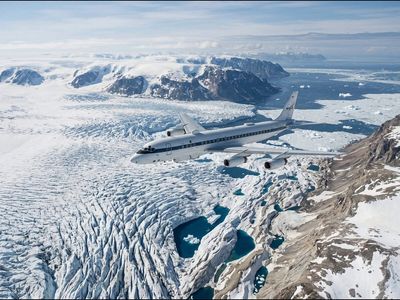 In 2009, NASA started conducting the largest airborne survey of Earth's polar ice under Operation IceBridge to bridge the observational gap between ICESat and ICESat-2