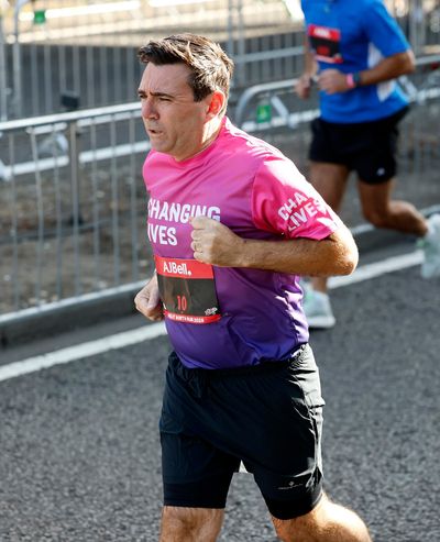 Prime Minister Andy Burnham takes part in the Great North Run